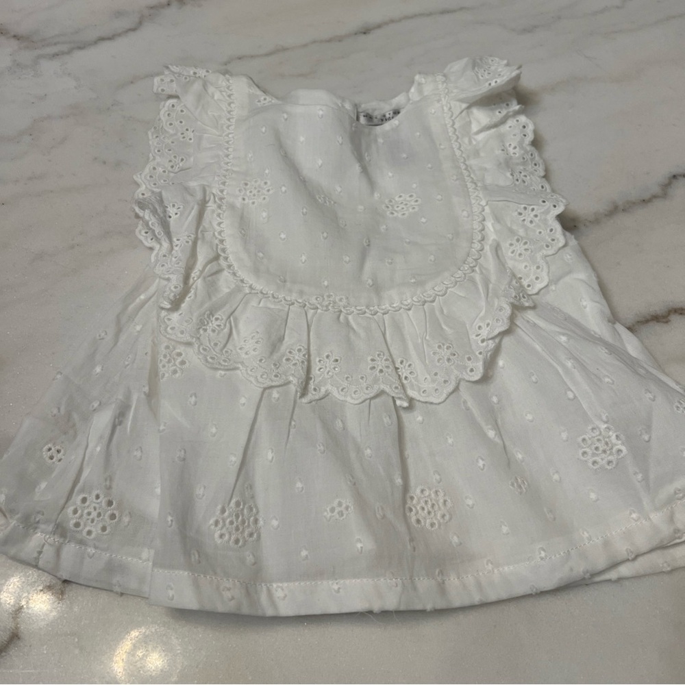 Max Studio Kids 100% Cotton 12 Months Girls White Eyelet Dress